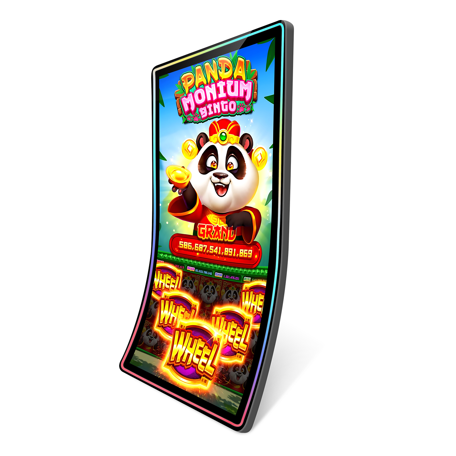 55 Inch J Shape Curve Touch Screen Monitor LCD Monitor for Games